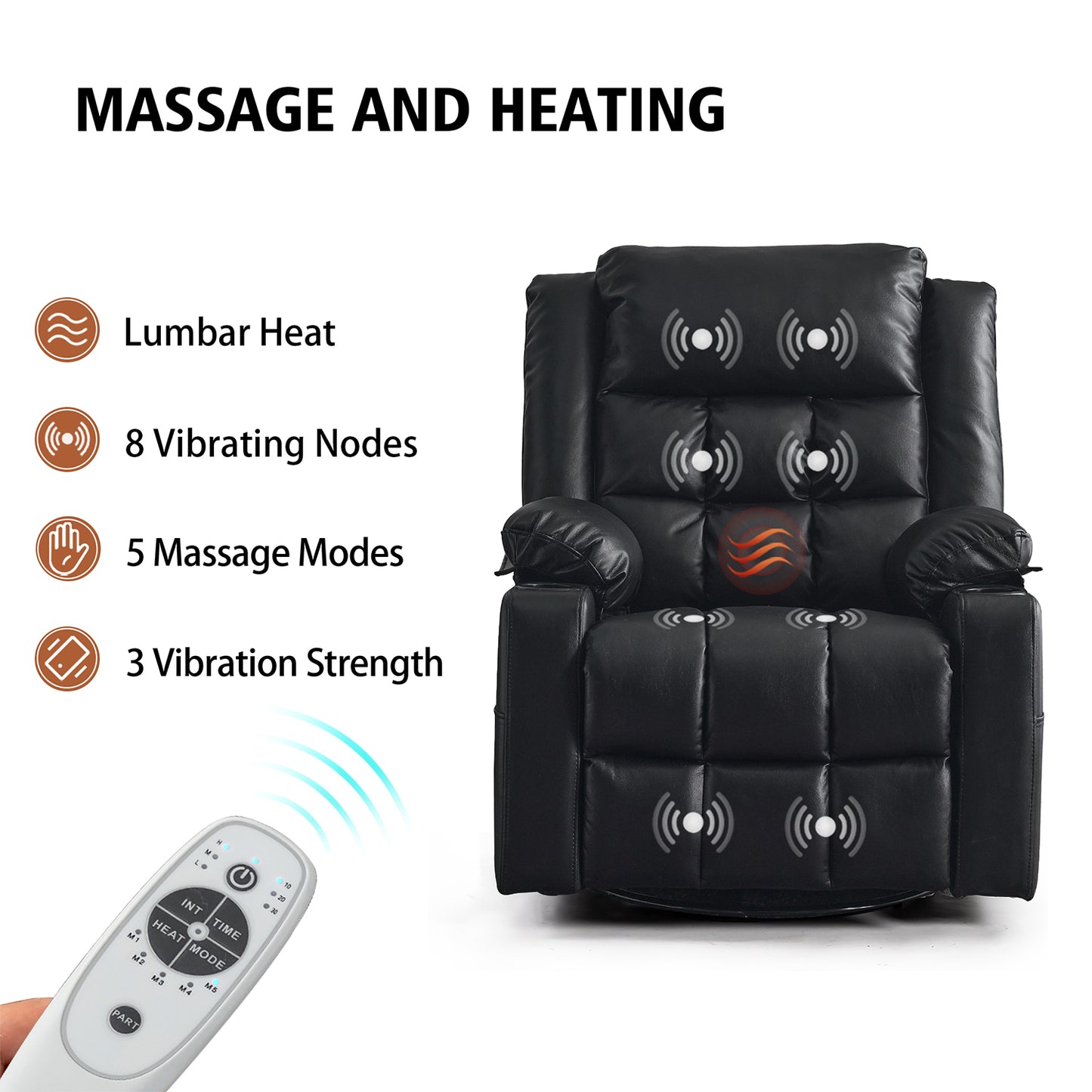 Power Swivel Rocker Recliner Chair D9911
