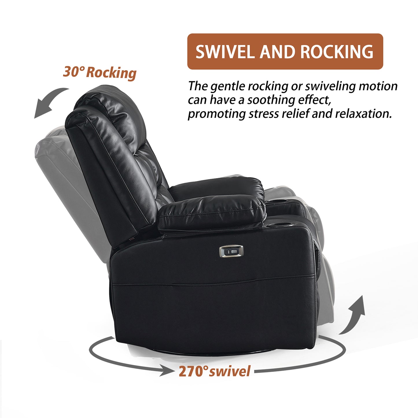 Power Swivel Rocker Recliner Chair D9911