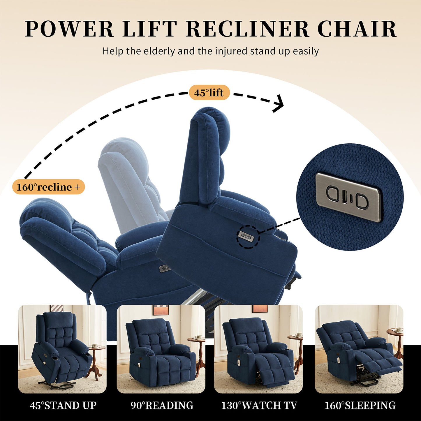 Power Lift Chair Recliners L9911