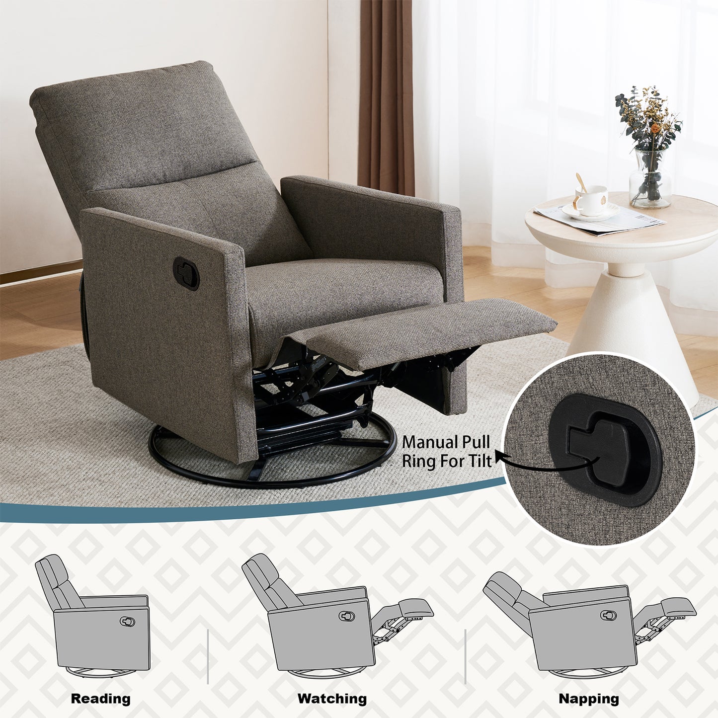 Small Nursery Recliner Chair R1166