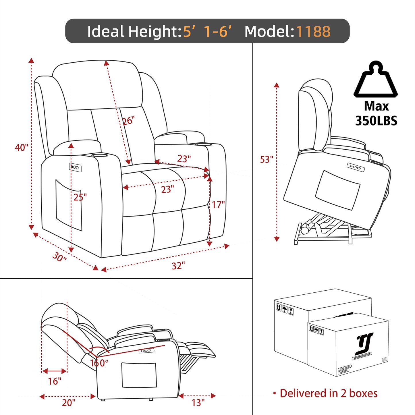 Power Lift Recliner Chair L1188
