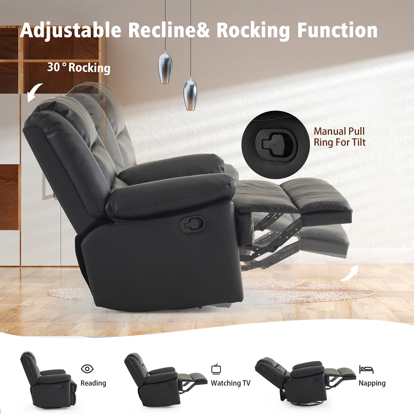 Swivel Rocking Recliner Chair 1138