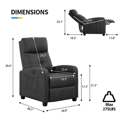 Power Massage Small Recliner Chair 399