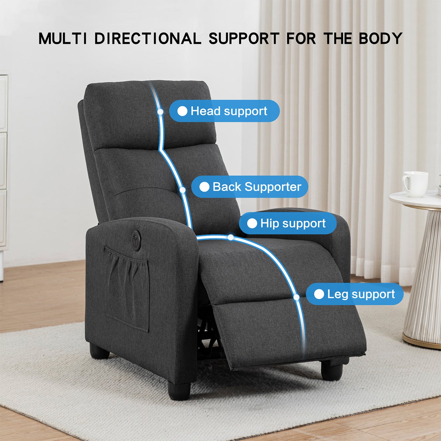 Power Massage Small Recliner Chair 399