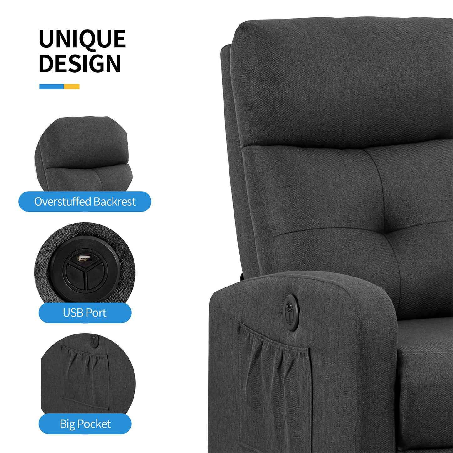 Power Massage Small Recliner Chair 399