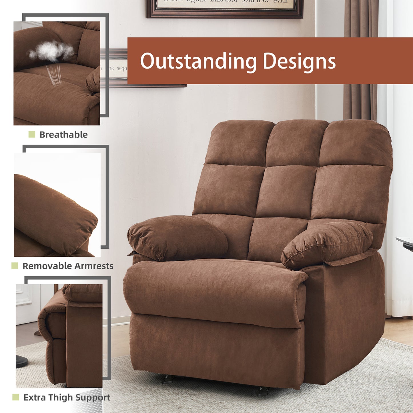 Manual Rocker Recliner Chair R9149