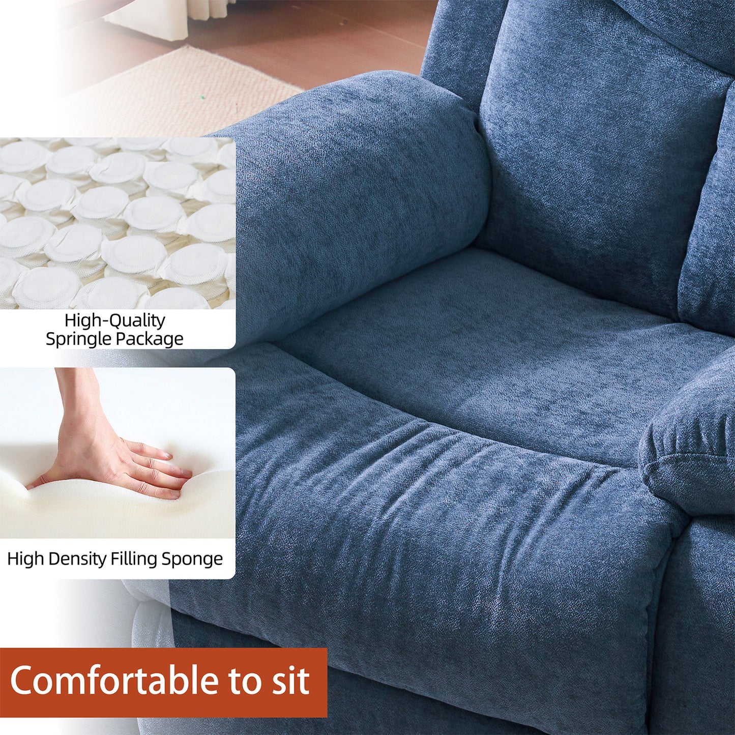 Manual Rocker Recliner Chair 9913