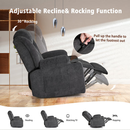 Manual Swivel Rocker Recliner Chair R9910